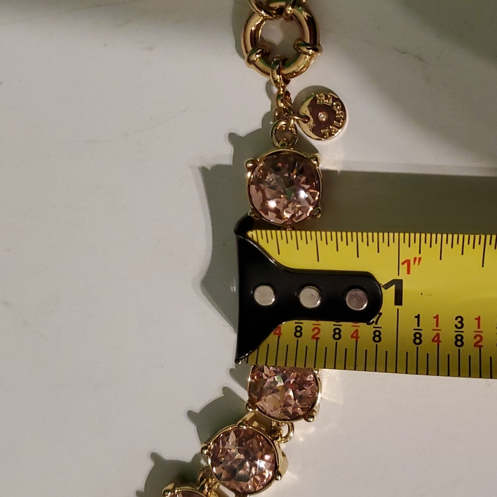 Talbots gold tone with large set circle rhinestones shorter style neckla… - Picture 4 of 5